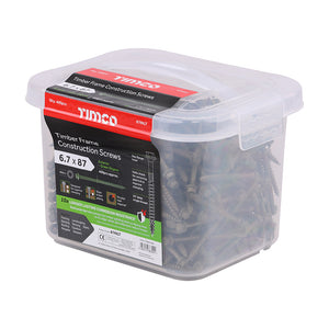 TIMco Timber Frame Screws Hex Head 6.7 x 87 (400 Qty)